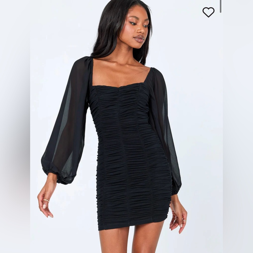 PRINCESS POLLY AXEL MINI DRESS BLACK SIZE 4